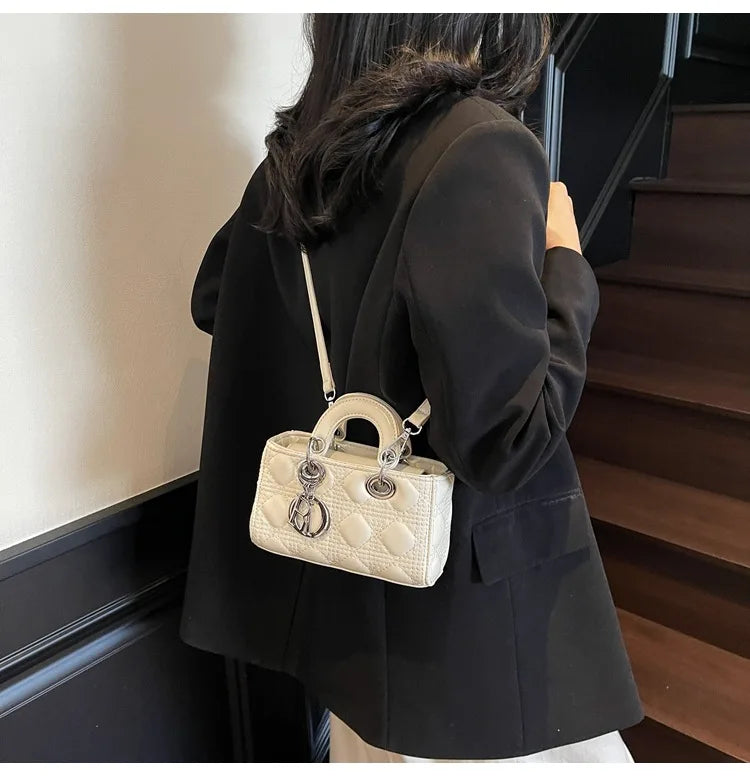 2025 Saffiano Gradient Lady Bag - Convertible Top Handle & Crossbody Purse, Chic Day-to-Night Compact Shoulder Bag for Women
