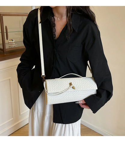 Parisian Elegance Clutch Bag Luxury Leather Crossbody Purse Vintage Minimalist Design Women's Stylish Commuter Tote