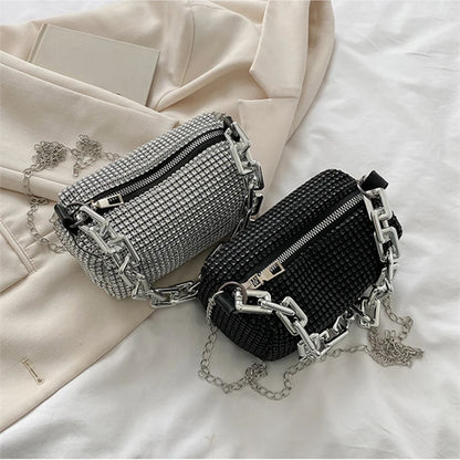 Elegant Rhinestone Chain Bag – The Vivienne