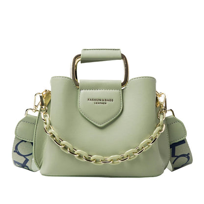 Elegant Leather Top-Handle Bag – Celeste