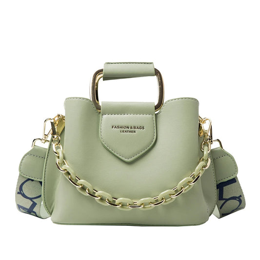 Elegant Leather Top-Handle Bag – Celeste