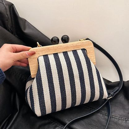 Striped Shell Messenger Shoulder Bag – The Margot
